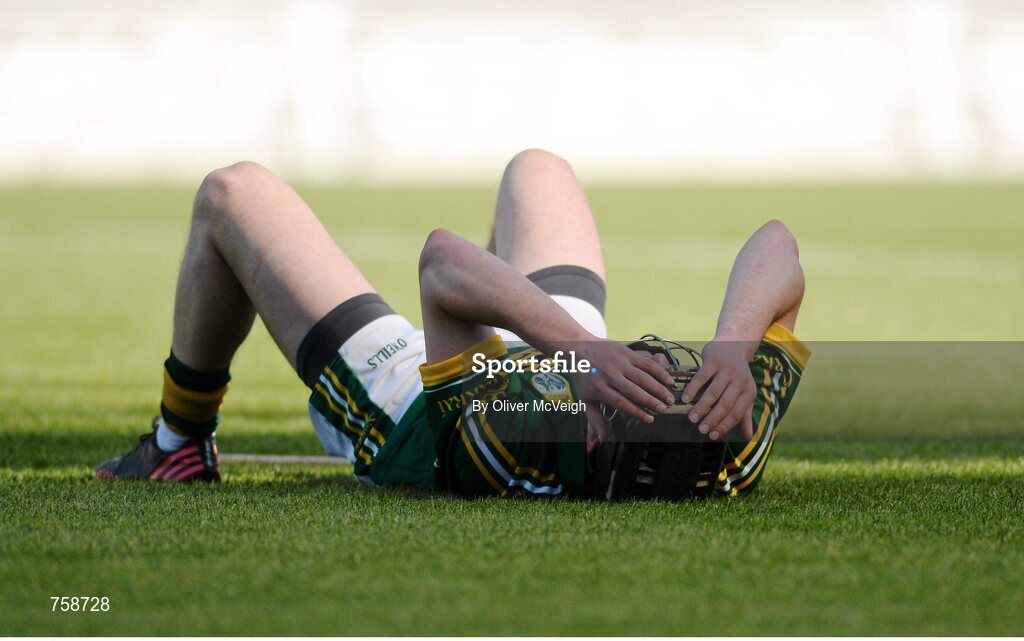 8 June 2013; A dejected Rory Horgan, Kerry at the final whistle. The Christy Ring Cup Final, Kerry v Down, Croke Park, Dublin. Picture credit: Oliver McVeigh / SPORTSFILE