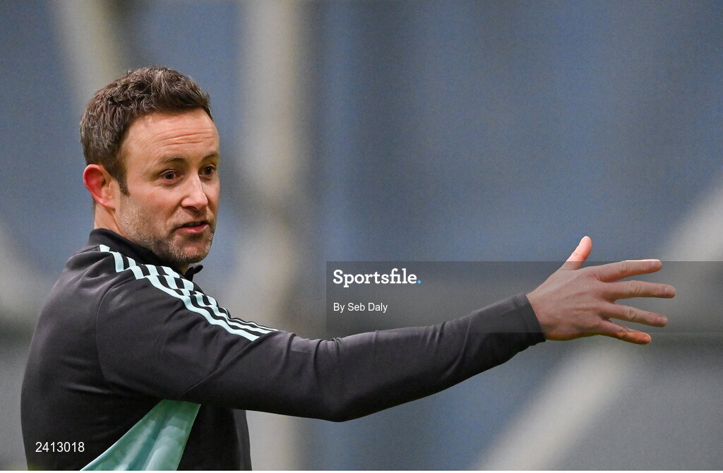 18 January 2023; Strength and conditioning coach Gary Brown during a Leinster Rugby women's training session at the IRFU High Performance Centre on the Sport Ireland Campus in Dublin. Photo by Seb Daly/Sportsfile *** Local Caption *** 18 January 2023; Strength and conditioning coach Gary Brown during a Leinster Rugby women's training session at the IRFU High Performance Centre on the Sport Ireland Campus in Dublin. Photo by Seb Daly/Sportsfile