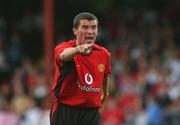 20 July 2002;  Manchester United captain Roy Keane points the way during the game. Shelbourne v Manchester United, Pre-season friendly, Tolka Park, Dublin. Soccer. Picture credit; David Maher / SPORTSFILE *EDI*