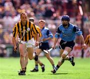 22 June 1997; Andy Comerford of Kilkenny in action against Eamonn Morrisey of Dublin during the Leinster Senior Hurling Championship Semi-Final match between Kilkenny and Dublin at Croke Park in Dublin. Photo by Ray McManus/Sportsfile