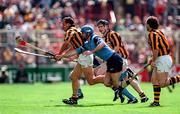 22 June 1997; Andy Comerford of Kilkenny in action against Eamonn Morrissey of Dublin during the Leinster Senior Hurling Championship Semi-Final match between Kilkenny and Dublin at Croke Park in Dublin. Photo by Ray McManus/Sportsfile