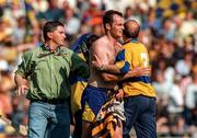 10 August 1997; Clare Captain, Anthony Daly is congratulated by supporters following the GAA All-Ireland Senior Hurling Championship Semi-Final match between Clare and Kilkenny at Croke Park in Dublin. Photo by Brendan Moran/Sportsfile