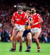8 June 1997; Brian Corcoran of Cork during the GAA Munster Senior Hurling Championship Semi-Final match between Clare and Cork at the Gaelic Grounds in Limerick. Photo by Ray McManus/Sportsfile