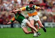 16 August 1997; Ciaran McManus of Offaly in action against Trevor Giles of Meath during the Leinster GAA Senior Football Championship Final match between Meath and Offaly at Croke Park in Dublin. Photo by Ray McManus/Sportsfile