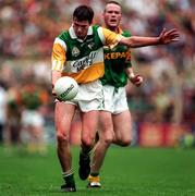 16 August 1997; Ciaran McManus of Offaly in action during the Leinster GAA Senior Football Championship Final match between Meath and Offaly at Croke Park in Dublin. Photo by Ray McManus/Sportsfile