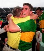 27 September 1997; Kerry Manager Paidi O'Se congratulates Darragh O'Se of Kerry following the GAA Football All-Ireland Senior Championship Final match between Kerry and Mayo at Croke Park in Dublin. Photo by David Maher/Sportsfile