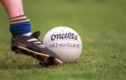 19 May 1996; A detailed view of a Football Boot kicking a Football during the Munster Senior Football Championship Quarter-Final match between Tipperary and Kerry at Ned Hall Park in Clonmel, Tipperary. Photo by Brendan Moran/Sportsfile *** Local Caption *** Ned Hall Park in Clonmel, Co. Tipperary.