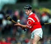 8 June 1997; Ger Manley of Cork during the GAA Munster Senior Hurling Championship Semi-Final match between Clare and Cork at the Gaelic Grounds in Limerick. Photo by Ray McManus/Sportsfile