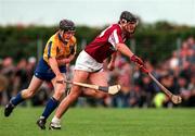 12 July 1997; Joe Rabbitte of Galway in action against Padraig Feeney of Roscommon during the GAA Connacht Senior Hurling Championship Final match between Roscommon and Galway at Athleague in Roscommon. Photo by Ray McManus/Sportsfile