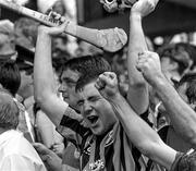 1 September 1991; John Leahy of Tipperary celebrates their victory over Kilkenny following the All-Ireland Senior Hurling Final match between Tipperary and Kilkenny at Croke Park in Dublin. Photo by Ray McManus/Sportsfile