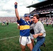 6 August 1989; John Leahy of Tipperary celebrates his side's victory against Galway during the All-Ireland Senior Hurling Championship Semi-Final match between Tipperary v Galway at Croke Park in Dublin. Photo by Ray McManus/Sportsfile