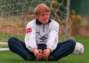 31 August 1998; Damien Duff during a Republic of Ireland Training Session in Clonshaugh in Dublin. Photo by David Maher/Sportsfile