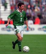 5 September 1998; Denis Irwin of Republic of Ireland during the UEFA EURO 2000 Group 8 Qualifier between Republic of Ireland and Croatia at Lansdowne Road in Dublin. Photo by David Maher/Sportsfile