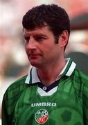 5 September 1998; Denis Irwin of Republic of Ireland ahead of the UEFA EURO 2000 Group 8 Qualifier between Republic of Ireland and Croatia at Lansdowne Road in Dublin. Photo by Brendan Moran/Sportsfile