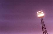 16 May 1998; A view of the floodlights at Dalymount Park ahead of the Harp Lager League Cup Final Replay between Cork City and Shelbourne at Dalymount Park in Dublin. Photo by Brendan Moran/Sportsfile