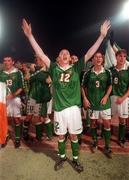 26 July 1998; Republic of Ireland captain Alan Quinn celebrates following the UEFA European Under-18 Championship Final between Germany and Republic of Ireland at GSZ Stadium in Larnaca, Cyprus. Photo by David Maher/Sportsfile
