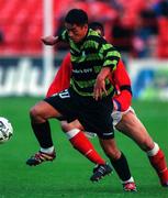 28 August 1998; Jason Sherlock of Shamrock Rovers during the Harp Lager National League Premier Division match between Shelbourne and Shamrock Rovers at Tolka Park in Dublin. Photo by Matt Browne/Sportsfile