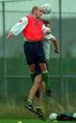 31 August 1998; Lee Carsley and Kenny Cunningham during a Republic of Ireland Training Session in Clonshaugh in Dublin. Photo by David Maher/Sportsfile