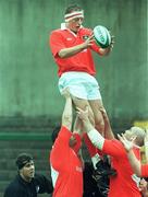 26 September 1998; Michael O'Driscoll of Munster supported in the lineout by Anthony Foley, left, and Mark McDermott during the Heineken Cup Pool B Round 2 match between Munster and Neath at Musgrave Park in Cork. Photo by Matt Browne/Sportsfile