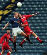 29 July 1998; Gordon Durie of Rangers in action against Tony McCarthy of Shelbourne during the UEFA Cup First Qualifying Round 2nd Leg between Rangers and Shelbourne at Ibrox Stadium in Glasgow, Scotland. Photo by Brendan Moran/Sportsfile