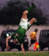 23 July 1998; Robbie Keane of Republic of Ireland celebrates after scoring his side's second goal during the UEFA European Under-18 Championship Group B match between Republic of Ireland and Cyprus at Municipal Stadium in Ayia Napa, Cyprus. Photo by David Maher/Sportsfile