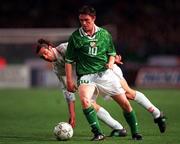 14 October 1998; Robbie Keane of Republic of Ireland during the UEFA EURO 2000 Group 8 Qualifier between Republic of Ireland and Malta at Lansdowne Road in Dublin. Photo by David Maher/Sportsfile