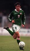 22 April 1998. Rory Delap, Rep of Ireland. U-21 Soccer International, Dalymount Park, Dublin. Picture Credit: Brendan Moran/SPORTSFILE.