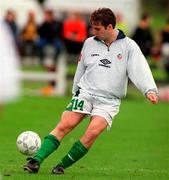 13 October 1998; Ross Darcy of Republic of Ireland ahead of the UEFA European Under-21 Championship Qualifier between Republic of Ireland and Malta at Arklow Town Football Club in Arklow, Wicklow. Photo by Matt Browne/Sportsfile