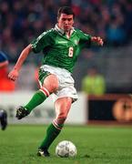 21 May 1997; Roy Keane of Republic of Ireland during the FIFA World Cup 1998 Qualifier Group 8 match between Republic of Ireland and Liechtenstein at Lansdowne Road in Dublin. Photo by Brendan Moran/Sportsfile