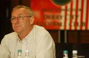 21 July 2003; Dermot Keely at a press conference to announce his appointment as the new Derry City manager. Soccer. Picture credit; SPORTSFILE *EDI*