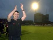 23 July 2003; Bohemians manager Stephen Kenny celebrates at the end of the game. Champions League Qualifier, 2nd Leg. Bohemians v Bate Borisov. Dalymount Park, Dublin. Picture credit; David Maher / SPORTSFILE *EDI*