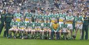 27 July 2003; The Offaly panel prior to the Guinness All-Ireland Senior Hurling Championship Quarter Final match between Offaly and Tipperary at Croke Park in Dublin. Photo by Pat Murphy / Sportsfile