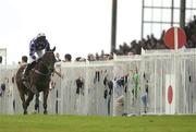 29 July 2003; Sum Leader, with Barry Geraghty up, crosses the line to win the Albatros Plant Nutrition Steeplechase during the Galway Racing Festival at Ballybrit racecourse in Galway. Photo by Brendan Moran/Sportsfile