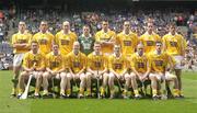 27 July 2003; The Antrim panel prior to the Guinness All-Ireland Senior Hurling Championship Quarter Final between Wexford v Antrim at Croke Park in Dublin. Photo by Pat Murphy/Sportsfile