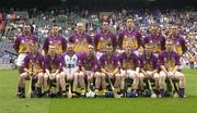 27 July 2003; The Wexford panel prior to the Guinness All-Ireland Senior Hurling Championship Quarter Final between Wexford v Antrim at Croke Park in Dublin. Photo by Pat Murphy/Sportsfile