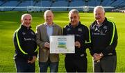 4 November 2017; In attendance at the GAA Healthy Clubs Recognition Event, supported by Irish Life, which saw 58 GAA clubs recognised as the first official ‘Healthy Clubs’ on the island of Ireland is David Harney, CEO Irish Life, presenting an award to St Colmcilles Healthy Club, Co Meath, members, from left, James Kelly, Pat Kelly and Jackser Kavanagh. The GAA’s Healthy Clubs Project hopes to transform GAA clubs nationally into hubs for community health and wellbeing. As part of the programme, each club is trained to deliver advice and information programmes on a variety of different topics including, physical activity; emotional wellbeing; healthy eating; community development, to name but a few. For more information, visit: www.gaa.ie/community. Croke Park, Dublin. Photo by Piaras Ó Mídheach/Sportsfile