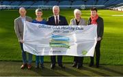 4 November 2017; In attendance at the GAA Healthy Clubs Recognition Event, supported by Irish Life, which saw 58 GAA clubs recognised as the first official ‘Healthy Clubs’ on the island of Ireland are, from left, David Harney, CEO Irish Life, Fiona Teague, Health Improvement Manager with the Public Health Agency with a regional responsibility for Mental and Emotional Well Being and Suicide Prevention, Uachtarán Chumann Lúthchleas Gael Aogán Ó Fearghail, Catherine Byrne, Minister of State for Health Promotion and the National Drugs Strategy, Department of Health, and Biddy O'Neill, Healthy Ireland. The GAA’s Healthy Clubs Project hopes to transform GAA clubs nationally into hubs for community health and wellbeing. As part of the programme, each club is trained to deliver advice and information programmes on a variety of different topics including, physical activity; emotional wellbeing; healthy eating; community development, to name but a few. For more information, visit: www.gaa.ie/community. Croke Park, Dublin. Photo by Piaras Ó Mídheach/Sportsfile