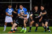 3 November 2017; Conor O'Brien of Leinster is tackled by Nick Grigg of Glasgow Warriors during the Guinness PRO14 Round 8 match between Glasgow Warriors and Leinster at Scotstoun in Glasgow, Scotland. Photo by Ramsey Cardy/Sportsfile