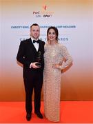 3 November 2017; Antrim hurler Chrissy O'Connell with Louise Breen after collecting his Nickey Rackard Champion 15 Award during the PwC All Stars 2017 at the Convention Centre in Dublin. Photo by Sam Barnes/Sportsfile