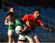 4 November 2017; Ciaran Kennedy of Mohill in action against Ray O’Malley of Castlebar Mitchels during the AIB Connacht GAA Football Senior Club Championship Quarter-Final match between Castlebar Mitchels and Mohill at Elvery's MacHale Park in Castlebar, Co Mayo. Photo by Seb Daly/Sportsfile