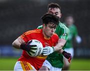 4 November 2017; Cian Costello of Castlebar Mitchels in action against James Mitchell of Mohill during the AIB Connacht GAA Football Senior Club Championship Quarter-Final match between Castlebar Mitchels and Mohill at Elvery's MacHale Park in Castlebar, Co Mayo. Photo by Seb Daly/Sportsfile