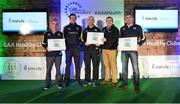 4 November 2017; Tipperary representatives, from left, Michael Geaney, Nenagh Éire Óg, Séamus Delaney and Kevin Fitzgerald, JK Brackens, and Liam Fleming, Fr Sheehy's, with their Official Healthy Club awards alongside Seán Cavanagh, Healthy Clubs Ambassador and former Tyrone footballer. The GAA Healthy Clubs Recognition Event, supported by Irish Life, saw 58 GAA clubs recognised as the first official ‘Healthy Clubs’ on the island of Ireland. The GAA’s Healthy Clubs Project hopes to transform GAA clubs nationally into hubs for community health and wellbeing. As part of the programme, each club is trained to deliver advice and information programmes on a variety of different topics including, physical activity; emotional wellbeing; healthy eating; community development, to name but a few. For more information, visit: www.gaa.ie/community. Croke Park, Dublin. Photo by Piaras Ó Mídheach/Sportsfile