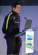 4 November 2017; Seán Cavanagh, Healthy Clubs Ambassador and former Tyrone footballer, speaking at the GAA Healthy Clubs Recognition Event, supported by Irish Life, which saw 58 GAA clubs recognised as the first official ‘Healthy Clubs’ on the island of Ireland. The GAA’s Healthy Clubs Project hopes to transform GAA clubs nationally into hubs for community health and wellbeing. As part of the programme, each club is trained to deliver advice and information programmes on a variety of different topics including, physical activity; emotional wellbeing; healthy eating; community development, to name but a few. For more information, visit: www.gaa.ie/community. Croke Park, Dublin. Photo by Piaras Ó Mídheach/Sportsfile