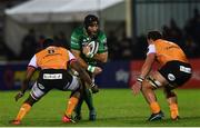 4 November 2017; John Muldoon of Connacht in action against Junior Pokomela, left, and Jasper Wiese of Cheetahs during the Guinness PRO14 Round 8 match between Connacht and Cheetahs at the Sportsground in Galway. Photo by Ramsey Cardy/Sportsfile