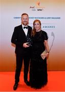 3 November 2017; Carlow hurler Richard Coady with Marie Coady after collecting his Christy Ring Champion 15 Award during the PwC All Stars 2017 at the Convention Centre in Dublin. Photo by Sam Barnes/Sportsfile