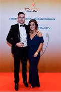 3 November 2017; Derry hurler Gerald Bradley with Erin McGilligan after collecting his Nickey Rackard Champion 15 Award during the PwC All Stars 2017 at the Convention Centre in Dublin. Photo by Sam Barnes/Sportsfile