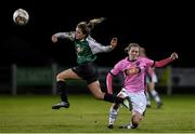 4 November 2017; Heather Payne of Peamount United in action against Edel Kennedy of Wexford Youths during the Continental Tyres Women's National League match between Wexford Youths and Peamount United at Ferrycarrig Park in Wexford. Photo by Matt Browne/Sportsfile
