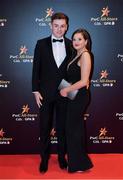 3 November 2017; Cork hurler Mark Coleman and Katie O'Brien upon arrival at the PwC All Stars 2017 at the Convention Centre in Dublin. Photo by Brendan Moran/Sportsfile