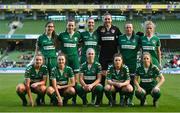 5 November 2017; The Cork City WFC team ahead of the Continental Tyres FAI Women's Cup Final match between Cork City WFC and UCD Waves at the Aviva Stadium in Dublin. Photo by Ramsey Cardy/Sportsfile