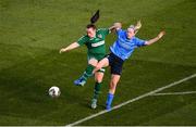 5 November 2017; Maggie Duncliffe of Cork City WFC in action against Kerri Letmon of UCD Waves during the Continental Tyres FAI Women's Cup Final match between Cork City WFC and UCD Waves at Aviva Stadium in Dublin. Photo by Sam Barnes/Sportsfile